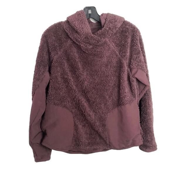 Nike Sweatshirt Sherpa Therma Fleece Training Hoodie Women's Size Small - Picture 1 of 3